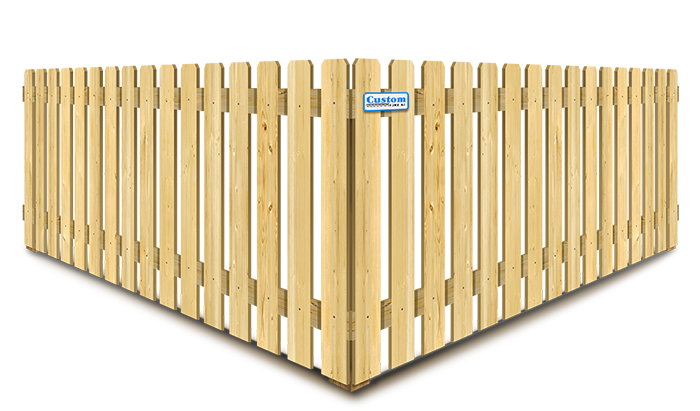 Denmark WI board on board picket style wood fence