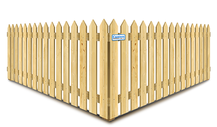 Denmark WI gothic picket style wood fence